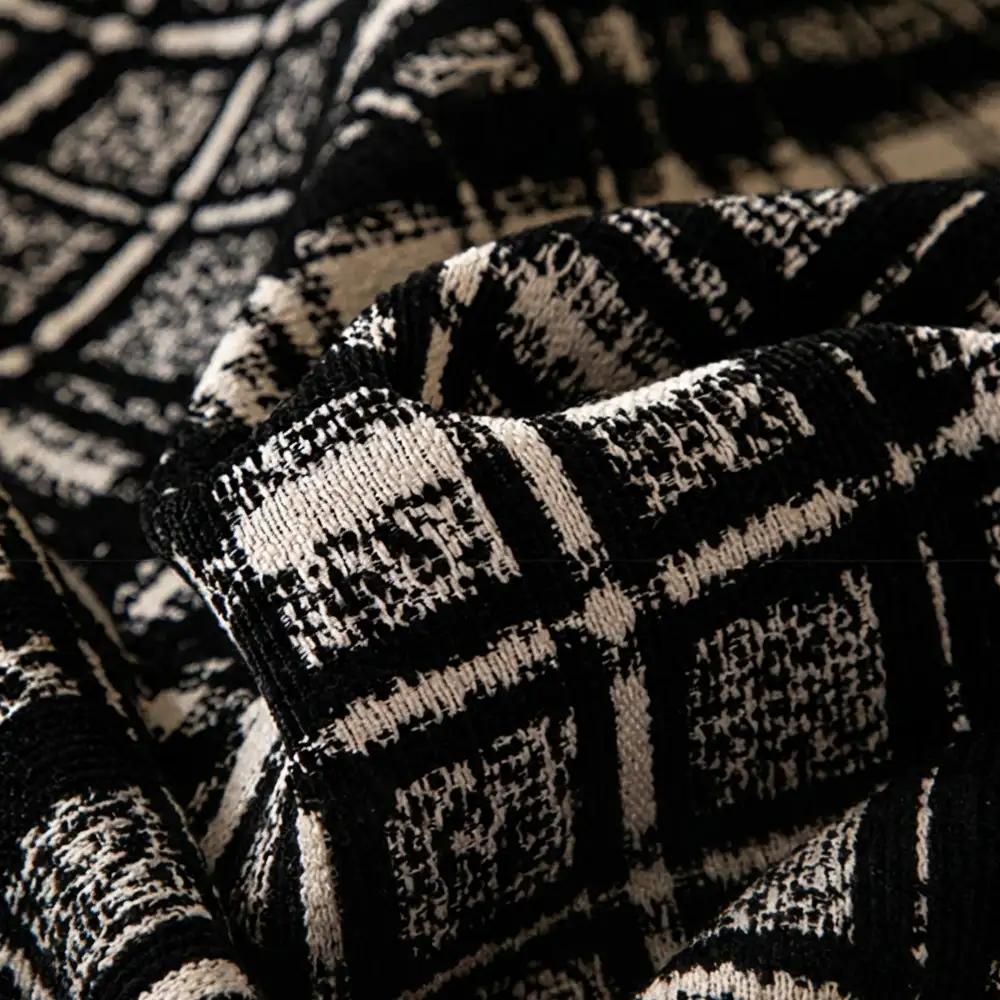 Housse de canapé vintage en chenille avec panneaux en simili cuir, couverture antidérapante. - Image 6