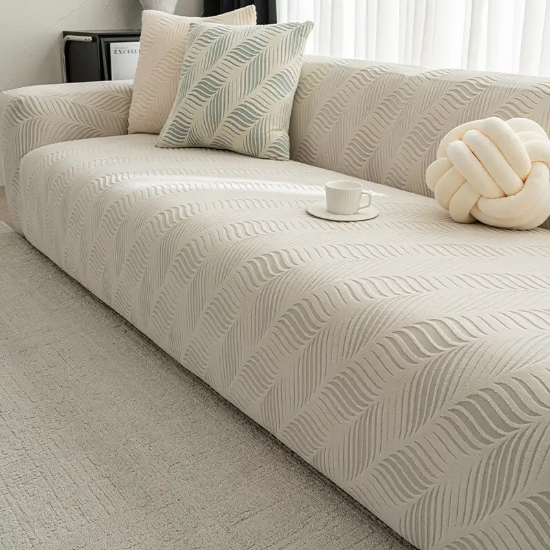 Housse de fauteuil, canapé extensible en jacquard polaire épais anti-rayures - Image 12