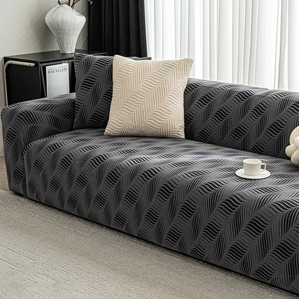 Housse de fauteuil, canapé extensible en jacquard polaire épais anti-rayures - Image 13