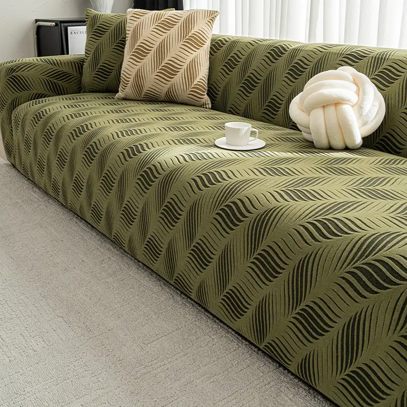 Housse de fauteuil, canapé extensible en jacquard polaire épais anti-rayures - Image 8
