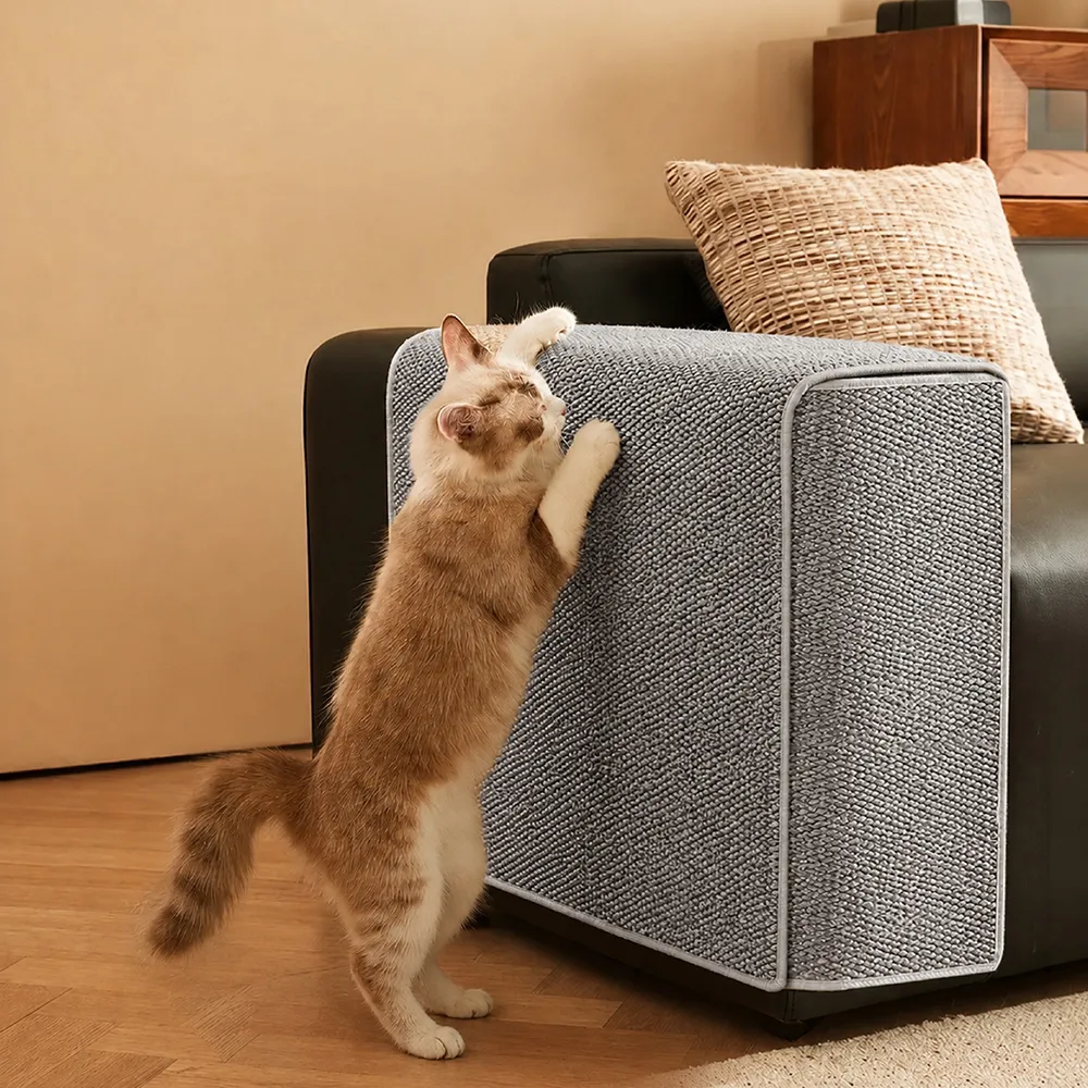 Housse de protection pour accoudoirs de canapé en faux sisal résistant aux rayures, ajustable, pour chats - Image 8