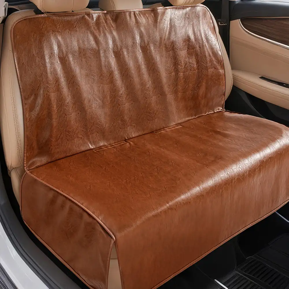 Housse de siège de voiture en faux cuir pour animaux de compagnie - Imperméable et résistant aux taches - Image 12