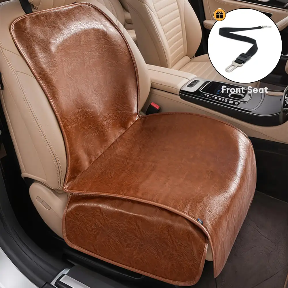 Housse de siège de voiture en faux cuir pour animaux de compagnie - Imperméable et résistant aux taches - Image 4
