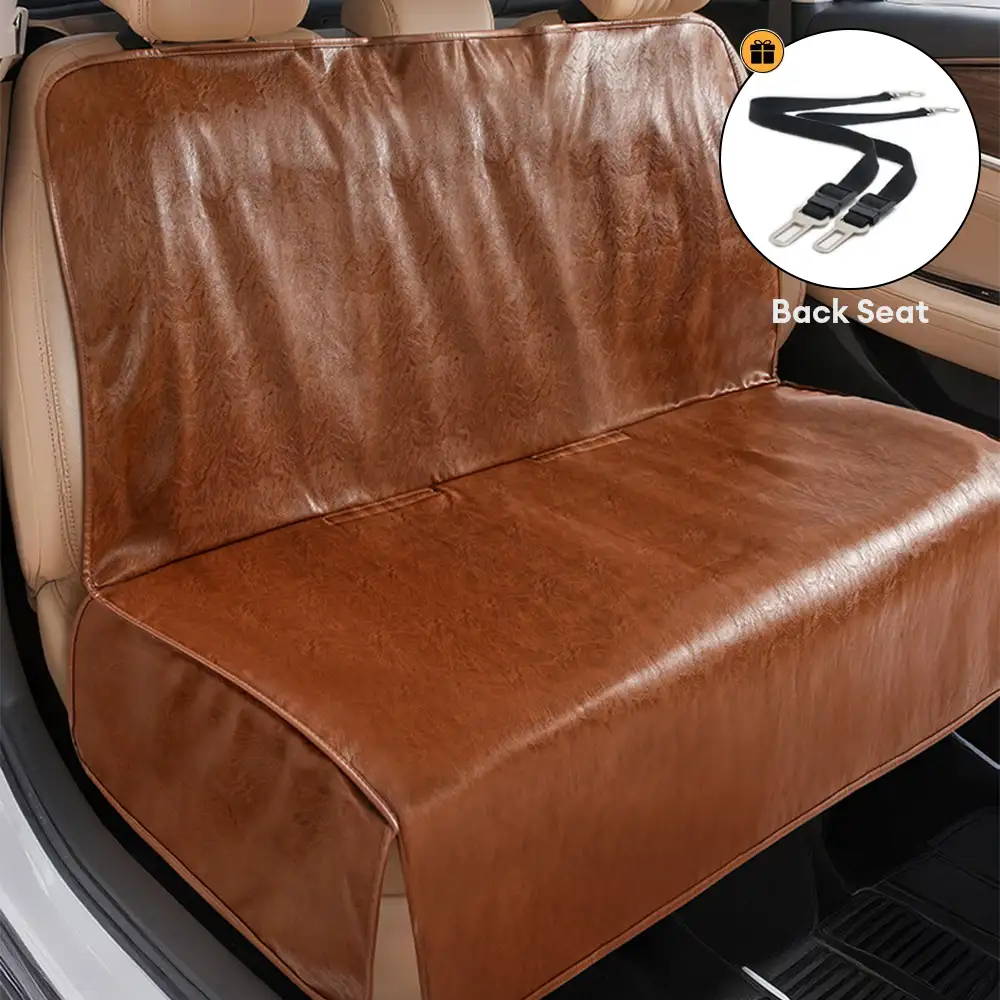 Housse de siège de voiture en faux cuir pour animaux de compagnie - Imperméable et résistant aux taches - Image 5