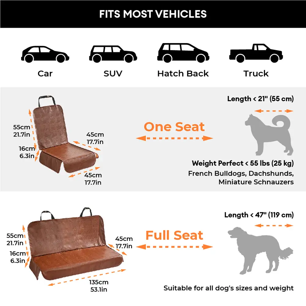 Housse de siège de voiture en faux cuir pour animaux de compagnie - Imperméable et résistant aux taches - Image 9