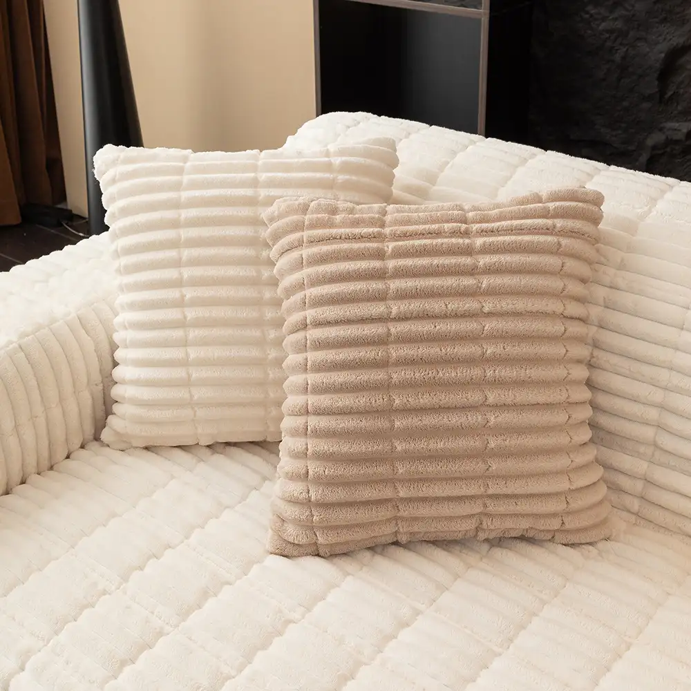 Housse fauteuil de canapé en flanelle douillette une pièce protection antidérapante - Image 11