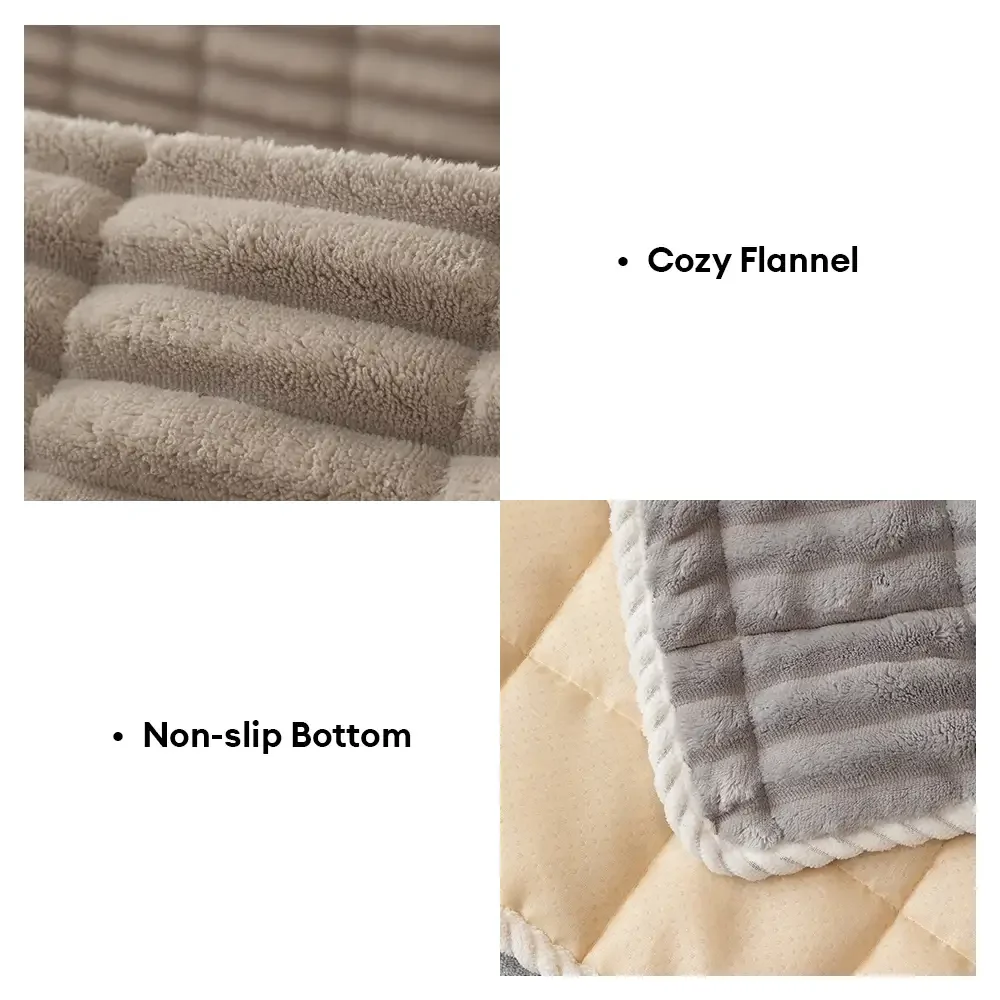 Housse fauteuil de canapé en flanelle douillette une pièce protection antidérapante - Image 9