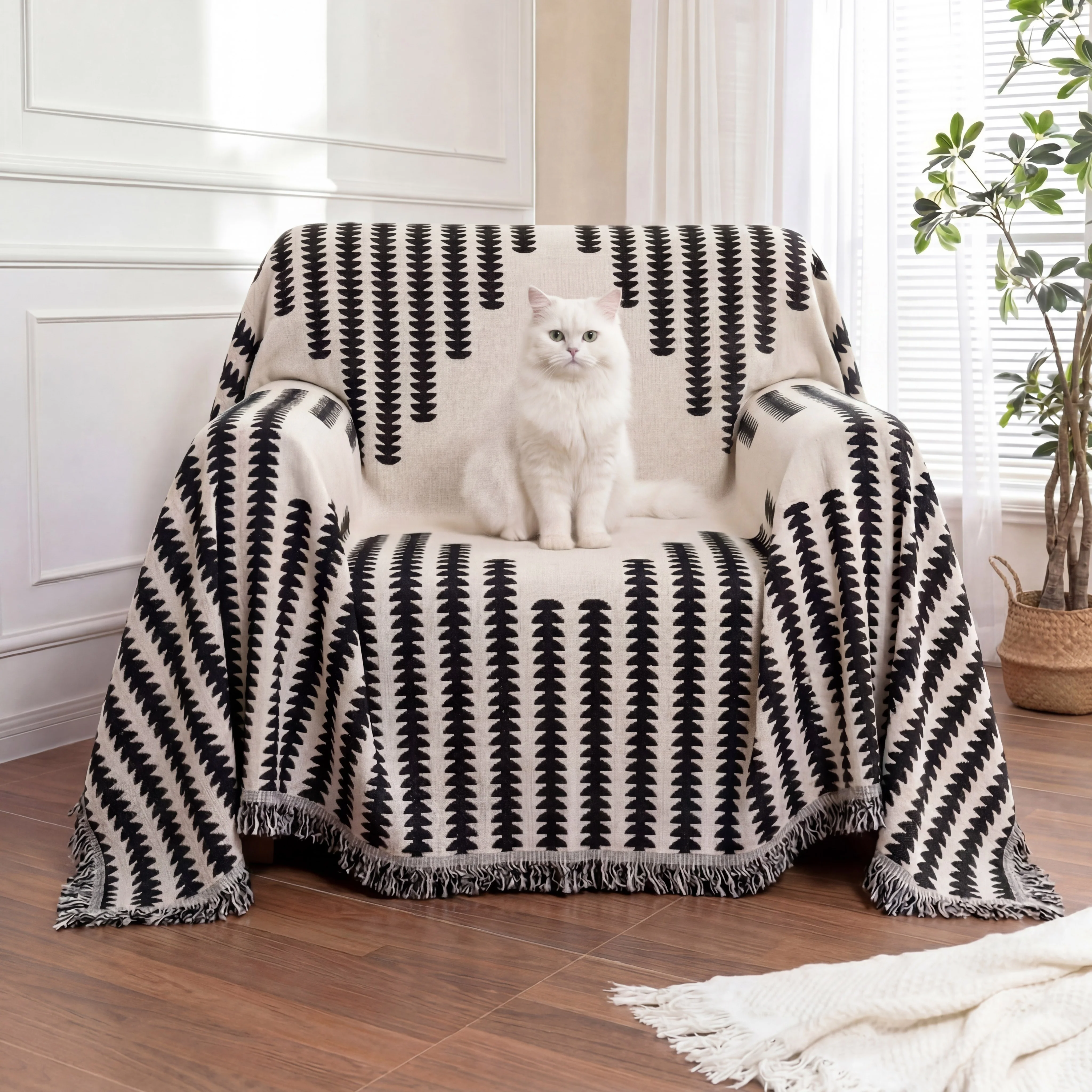 Jeté de canapé housse de fauteuil anti-rayures - Image 10