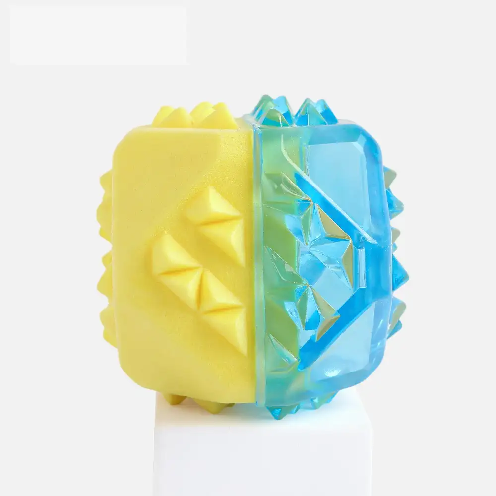 Jouet à mâcher pour chien en forme de dent, réfrigérable et remplissable d'eau. - Image 8
