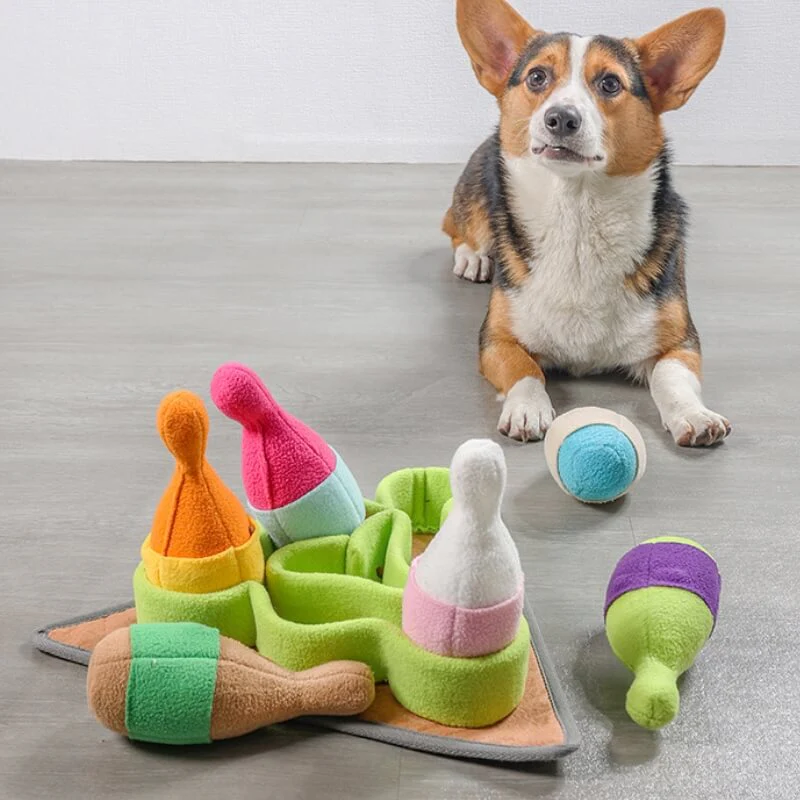 Jouet Distributeur de Friandises pour Chien Puzzle Bowling - Image 3