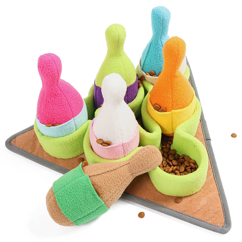Jouet Distributeur de Friandises pour Chien Puzzle Bowling - Image 4