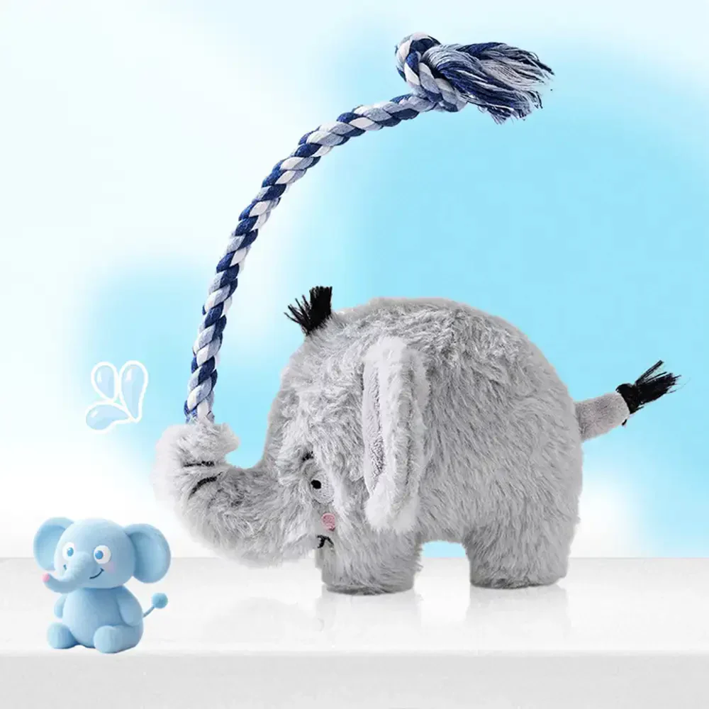 Jouet en peluche cranté pour chien de la série Animal, idéal pour la dentition. - Image 11