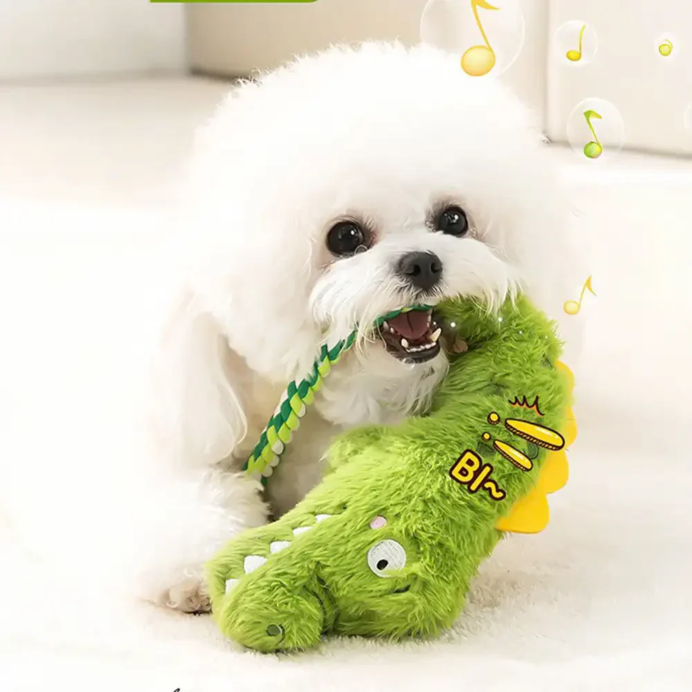 Jouet en peluche cranté pour chien de la série Animal, idéal pour la dentition. - Image 3