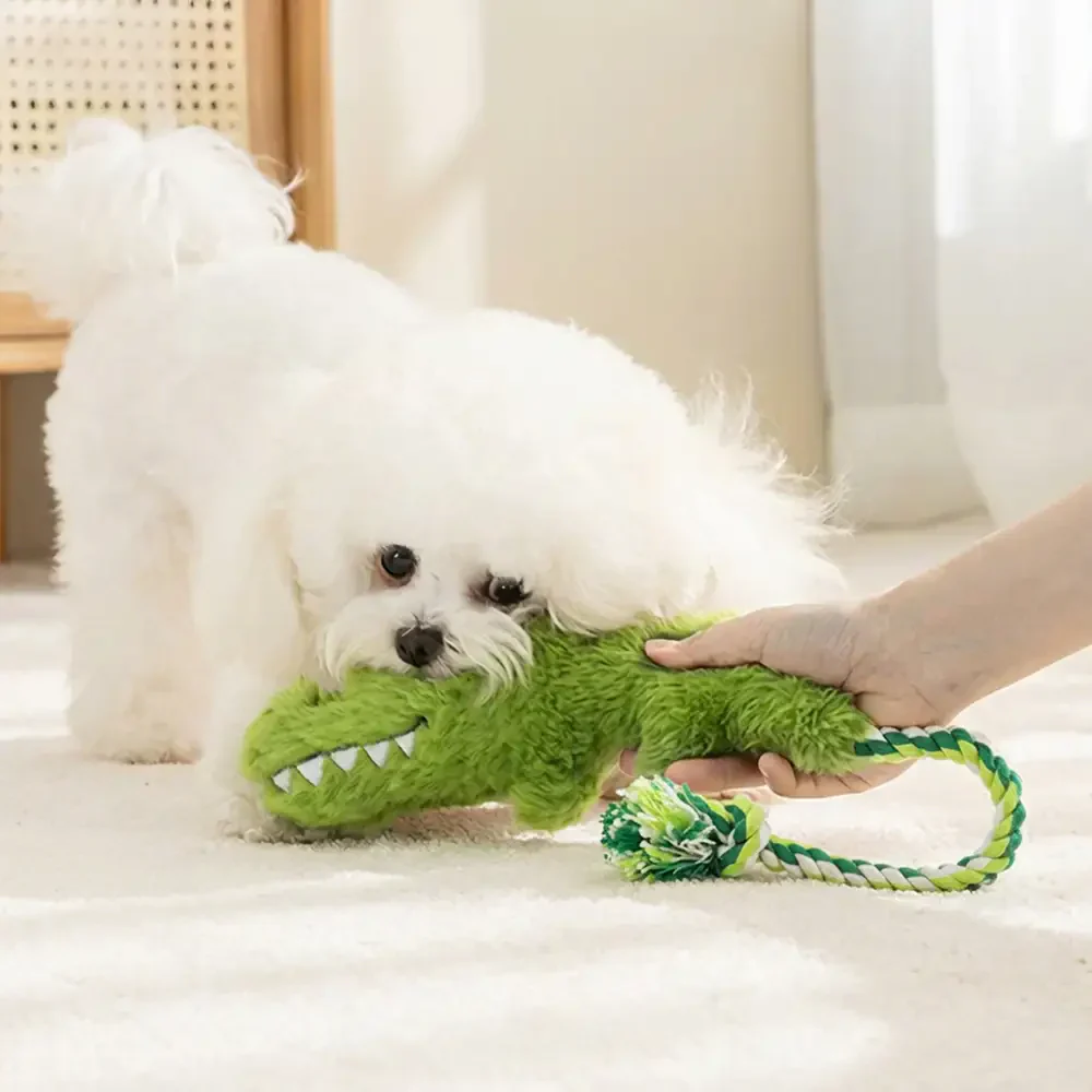 Jouet en peluche cranté pour chien de la série Animal, idéal pour la dentition. - Image 4