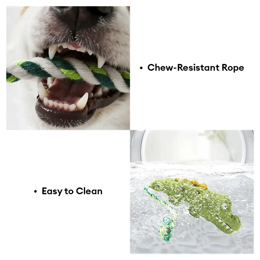 Jouet en peluche cranté pour chien de la série Animal, idéal pour la dentition. - Image 7