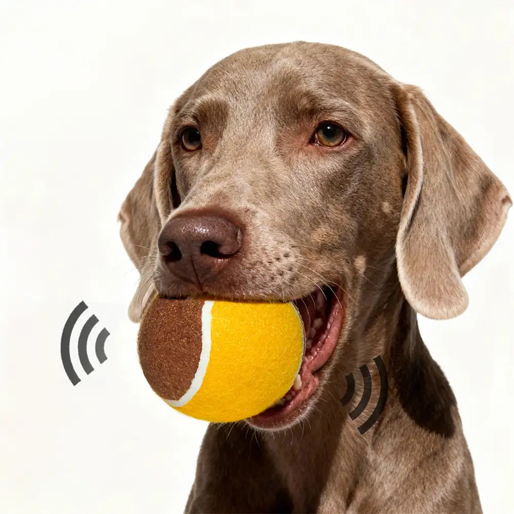 Jouet interactif en forme de balle de tennis pour chien - Image 4