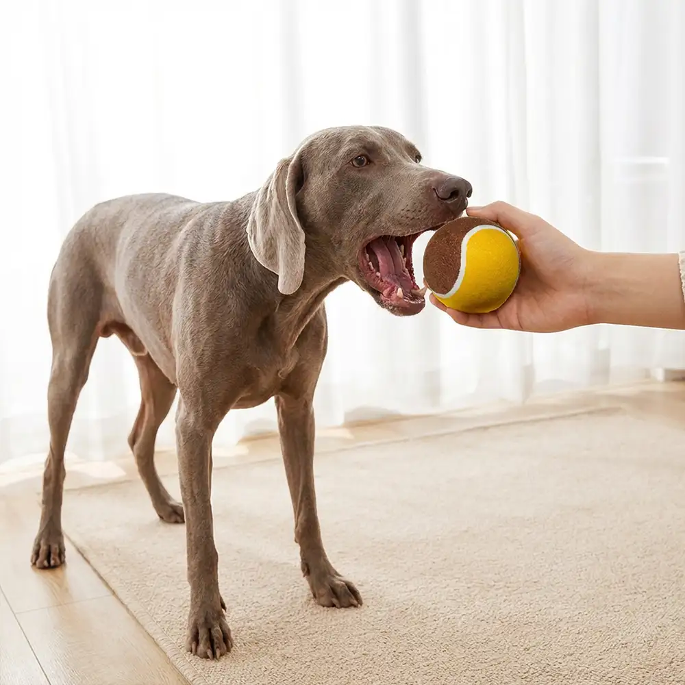 Jouet interactif en forme de balle de tennis pour chien - Image 6