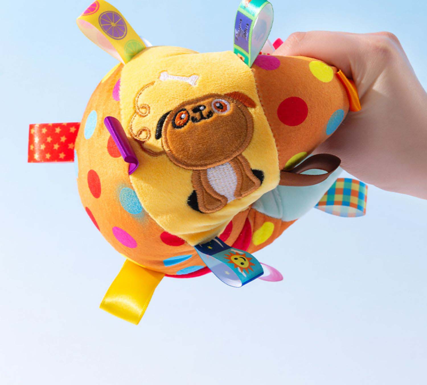 Jouet interactif pour chien mignonne boule brodée et grinçante - Image 7