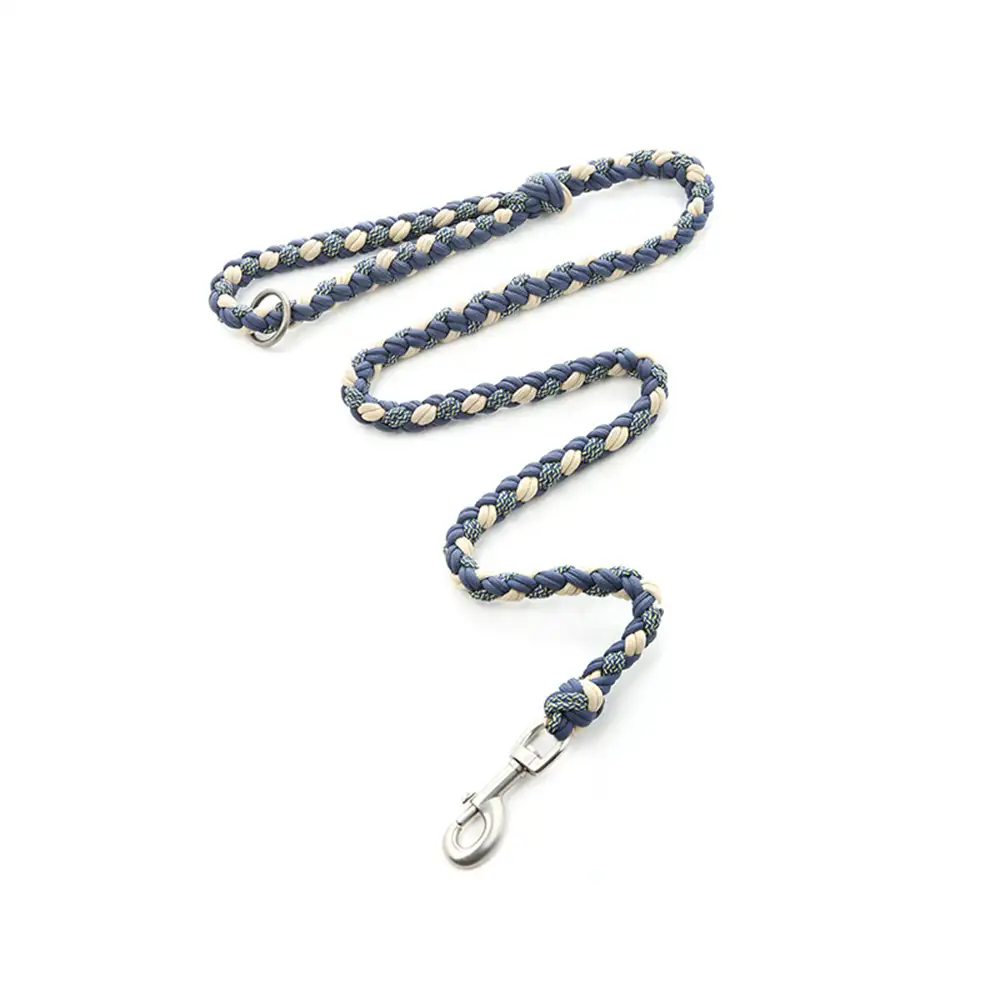 La laisse pour chien en nylon tissée à la main et de qualité supérieure pour chiens de taille moyenne et grande. - Image 3