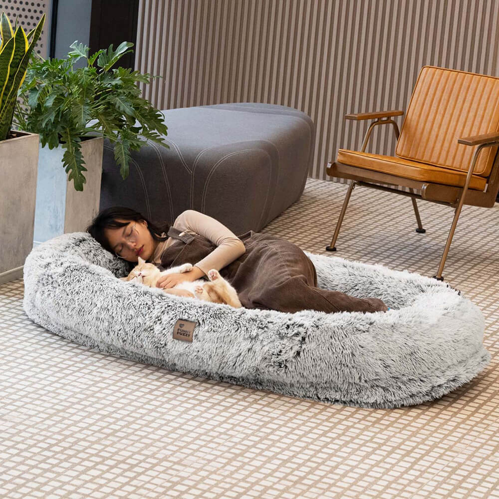 Lit de luxe super large pour humain et chien - Image 3