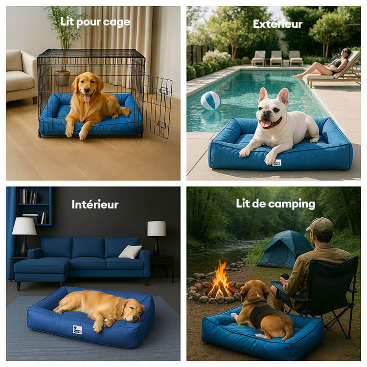 Lit orthopédique pour grand chien imperméable et soutien - Image 7