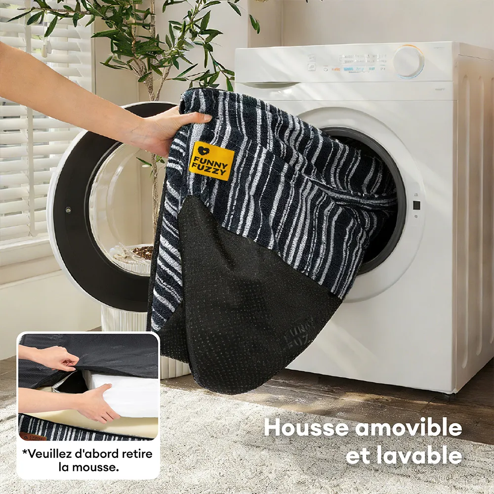 Panier pour chien en mousse à mémoire orthopédique toutes saisons - Funnyfuzzy SnugNest - Image 7