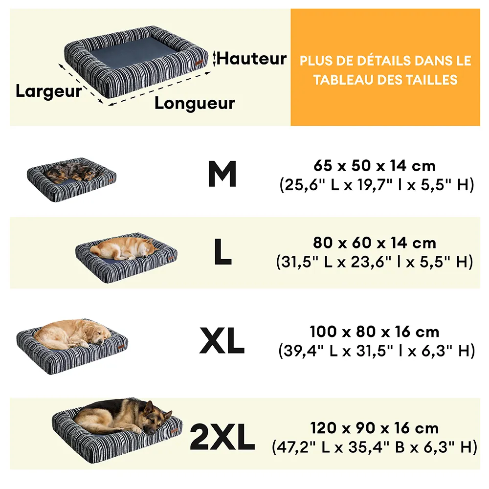 Panier pour chien en mousse à mémoire orthopédique toutes saisons - Funnyfuzzy SnugNest - Image 8