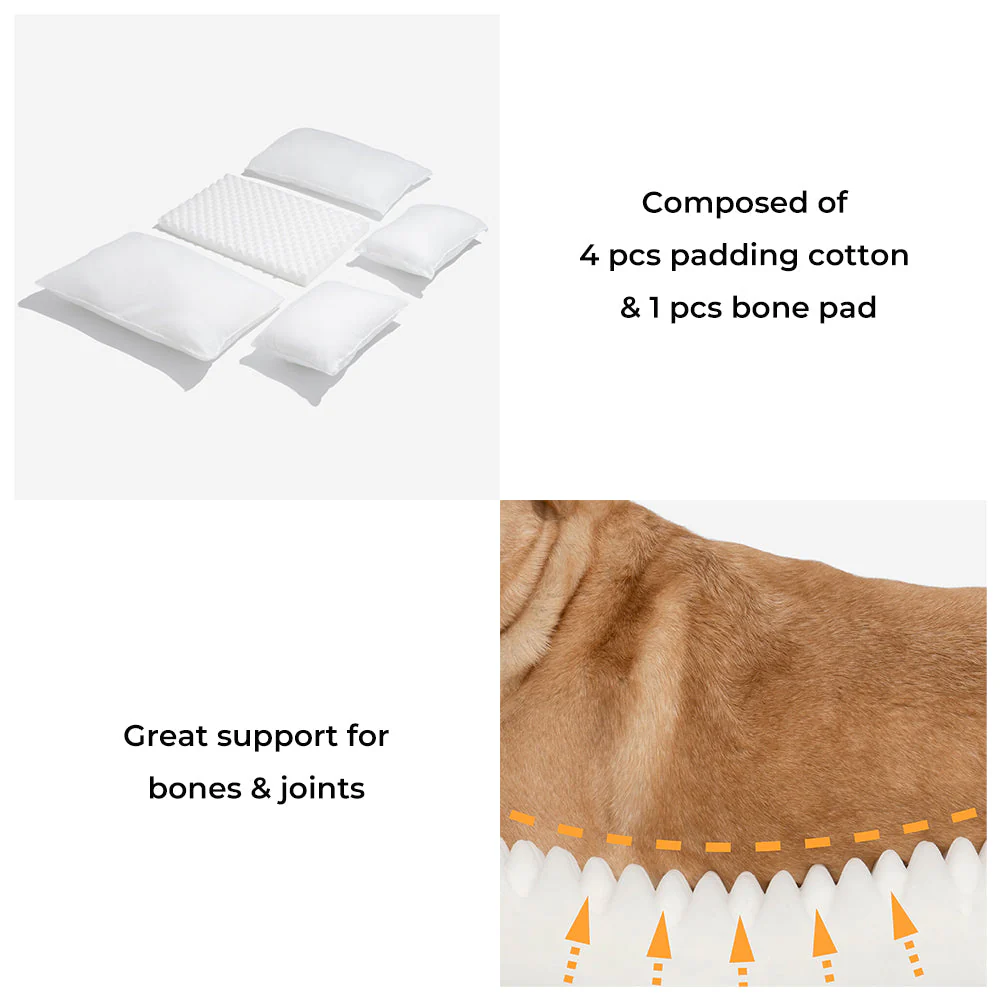 Lit pour chien et chat en faux lambswool à rayures tendance à double couche - Extérieur - Image 10
