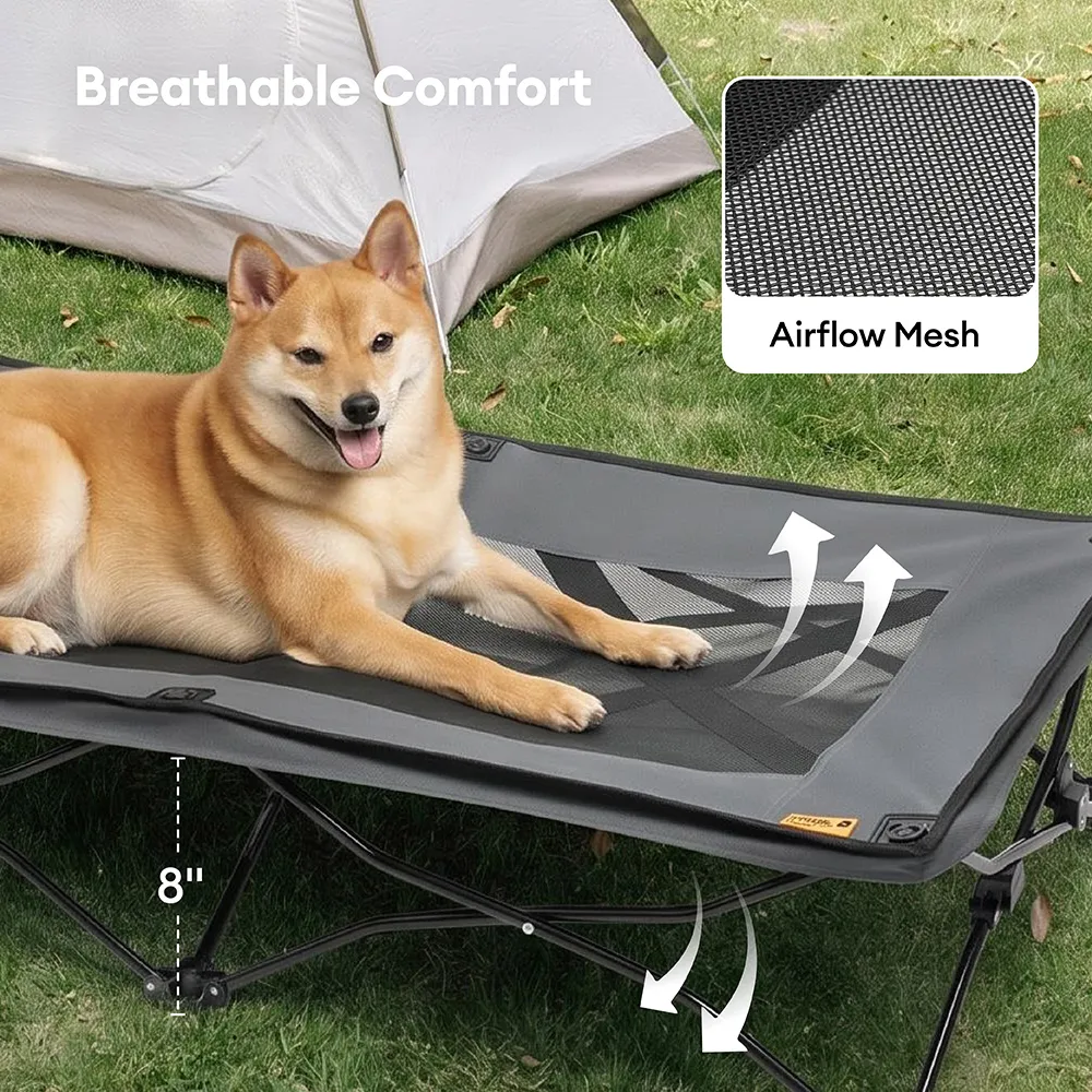 Lit de camp pour chien lit pour chien surélevé et pliable lit rafraîchissant pour animaux - Urban Roaming - Image 3