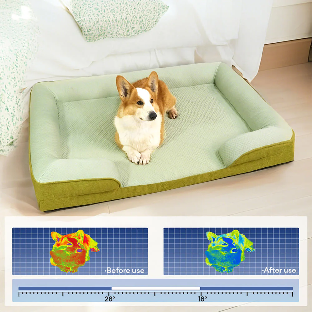 Lit Sofa pour Chien Grand et Lavable Orthopédique Tapis Rafraichissant Chien - Extérieur - Image 3