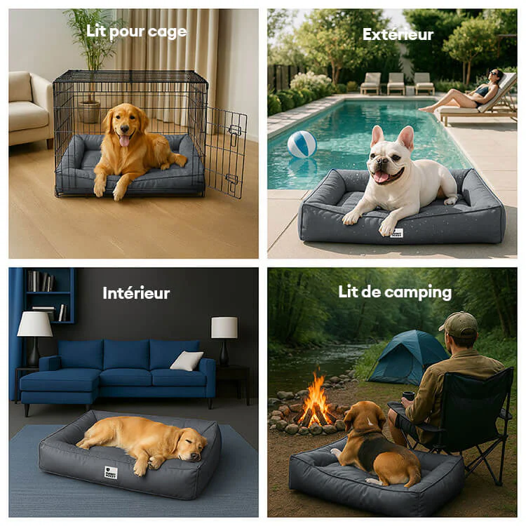 Lit orthopédique pour grand chien imperméable et soutien - Image 8