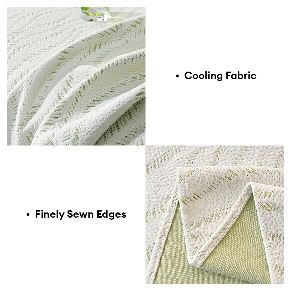Jeté de canapé protection de canapé en soie glacée à motif de feuilles, grande couverture. - Image 6