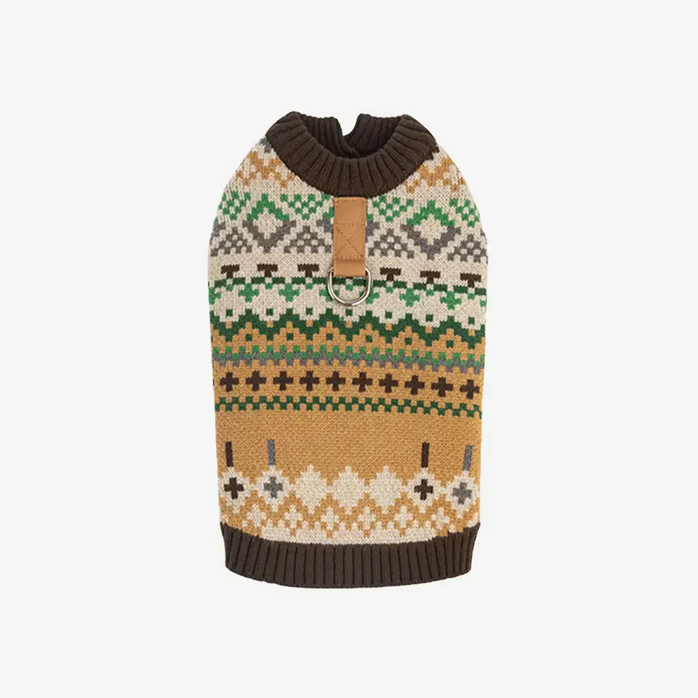 Pull Fair Isle vintage pour Teckel et petits à moyens chiens - Image 6