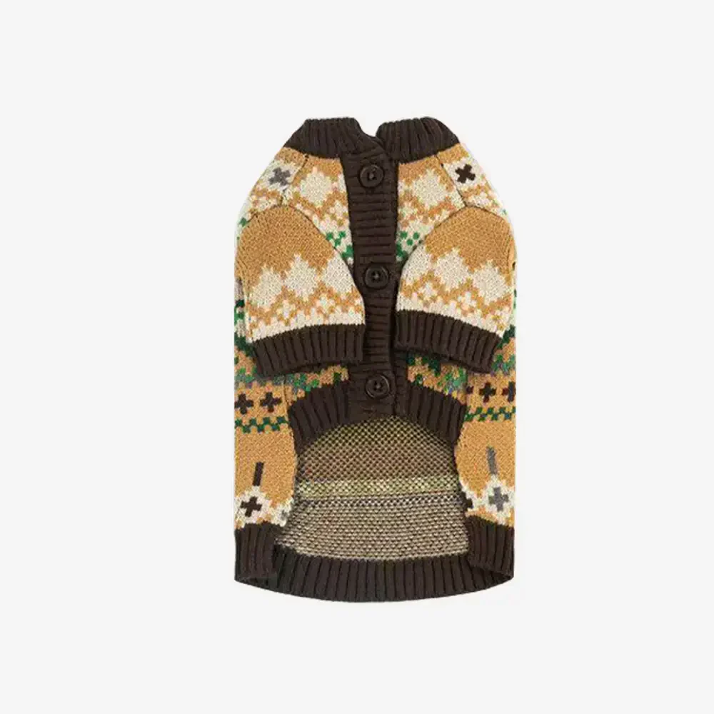 Pull Fair Isle vintage pour Teckel et petits à moyens chiens - Image 7