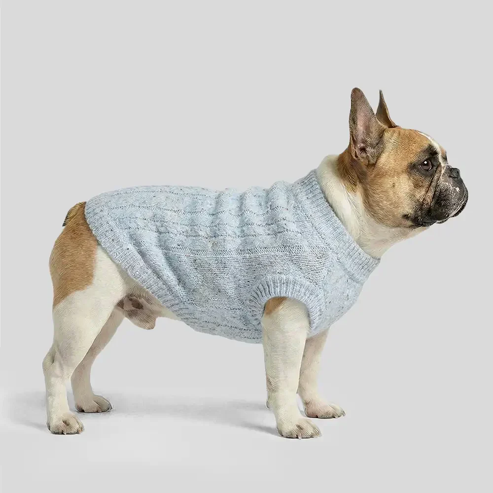 Pull pour chien en tricot épais, doux et chaud - Conçu pour teckels, bulldogs français et carlins. - Image 3