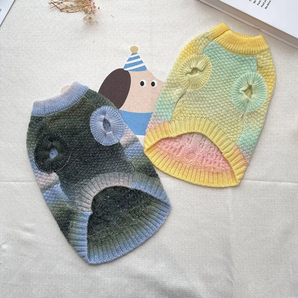 Pull pour chien en tricot épais, doux et chaud - Conçu pour teckels, bulldogs français et carlins. - Image 6