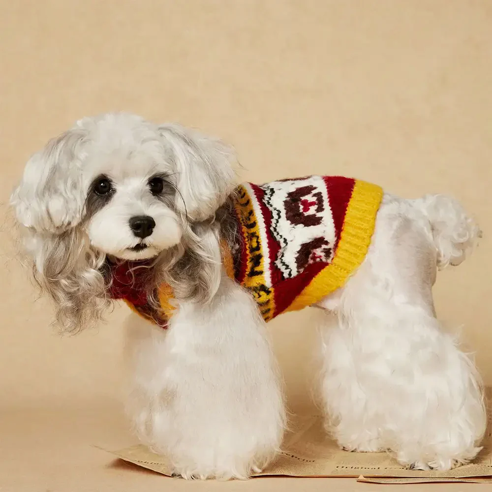Pull pour chien sans manches en tricot Jacquard épais – Conçu pour les Teckels, Bouledogues français et Carlin. - Image 11