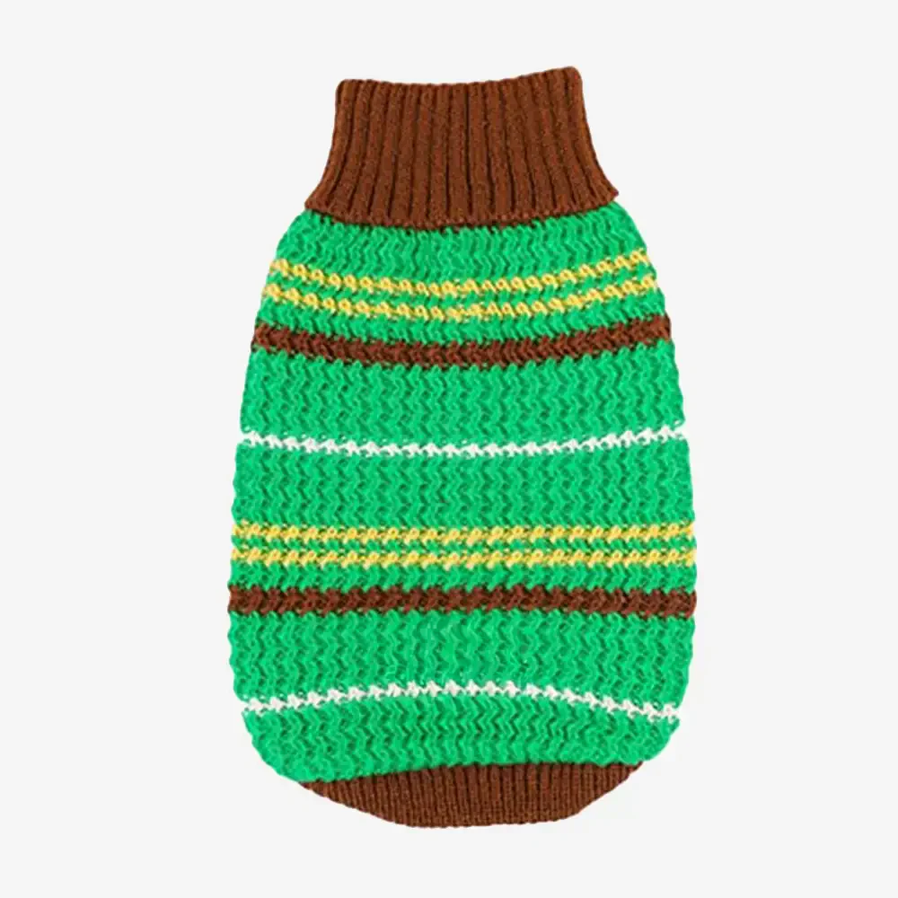 Pull pour chien teckel à rayures en blocs de couleurs - Image 15