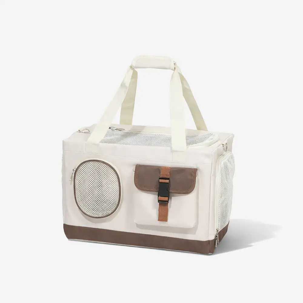 Sac à chat pliable à deux couches avec chariot détachable - Image 9