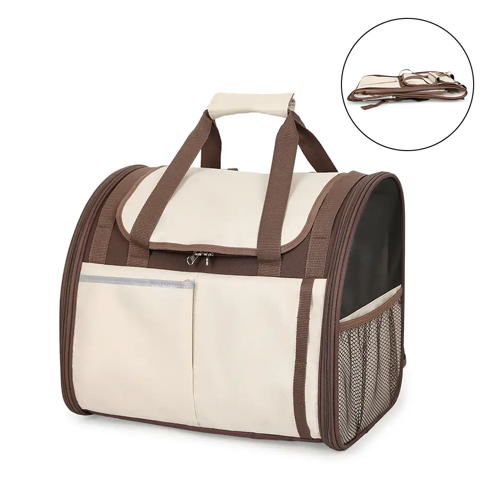Sac à dos pour animaux de compagnie pliable, respirant et de grande capacité pour le voyage, la sécurité et le vétérinaire. - Image 10