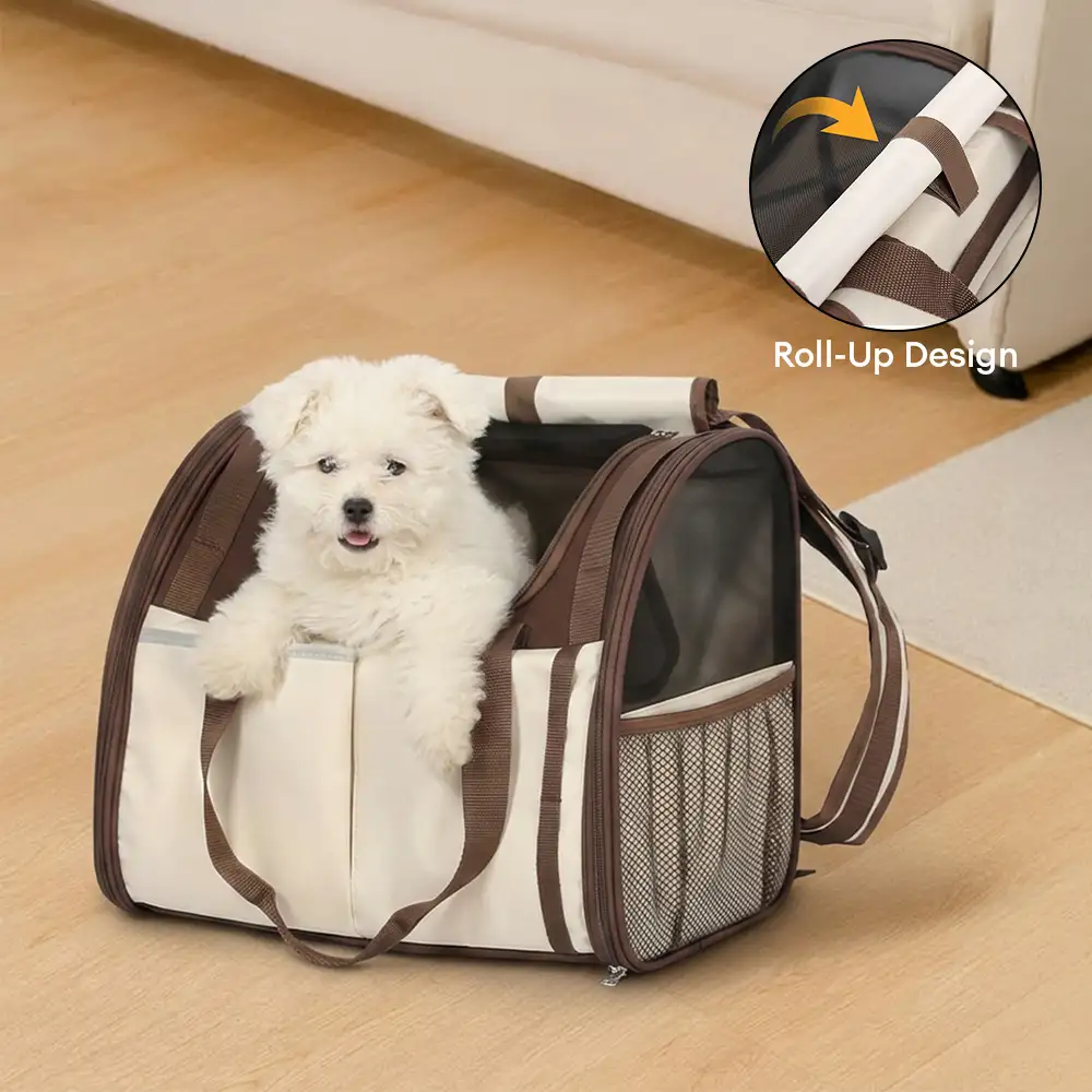 Sac à dos pour animaux de compagnie pliable, respirant et de grande capacité pour le voyage, la sécurité et le vétérinaire. - Image 12