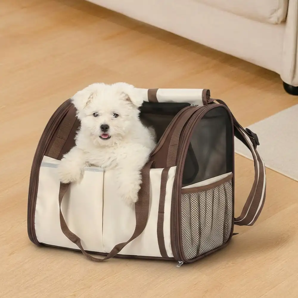 Sac à dos pour animaux de compagnie pliable, respirant et de grande capacité pour le voyage, la sécurité et le vétérinaire. - Image 3