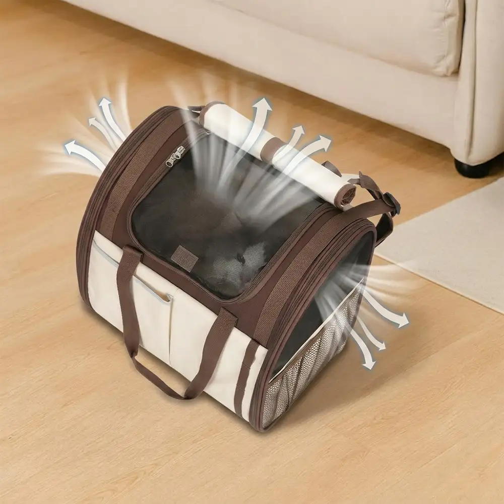 Sac à dos pour animaux de compagnie pliable, respirant et de grande capacité pour le voyage, la sécurité et le vétérinaire. - Image 8