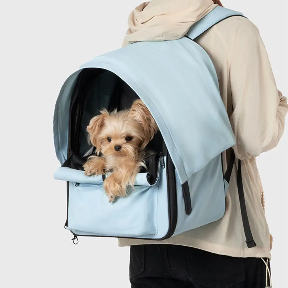 Sac à dos pour chat extensible et respirant pour les voyages en plein air avec auvent. - Image 15