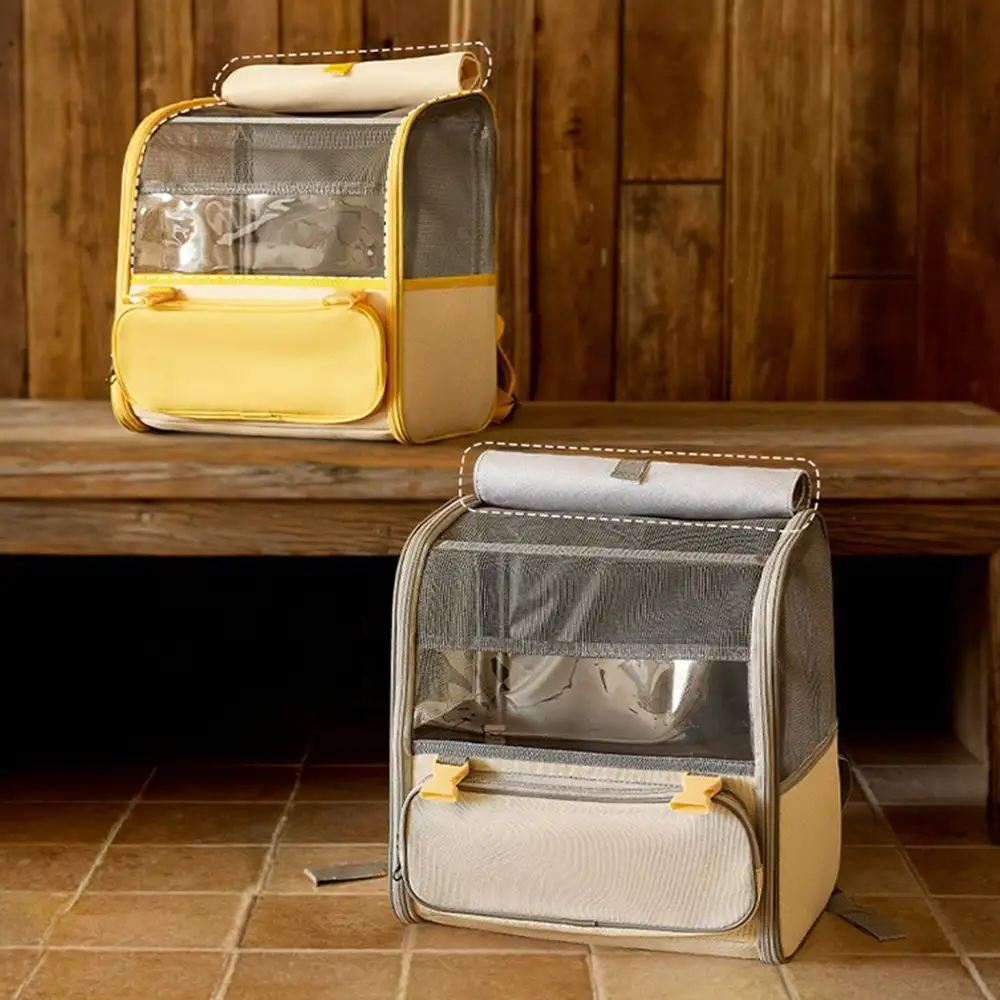 Sac à dos transporteur pour chat spacieux et léger avec fenêtre transparente - Image 11