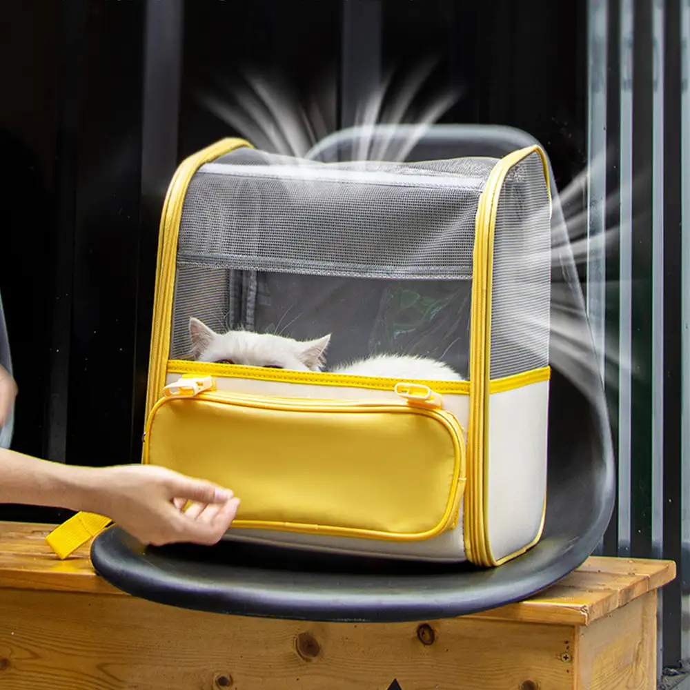 Sac à dos transporteur pour chat spacieux et léger avec fenêtre transparente - Image 13