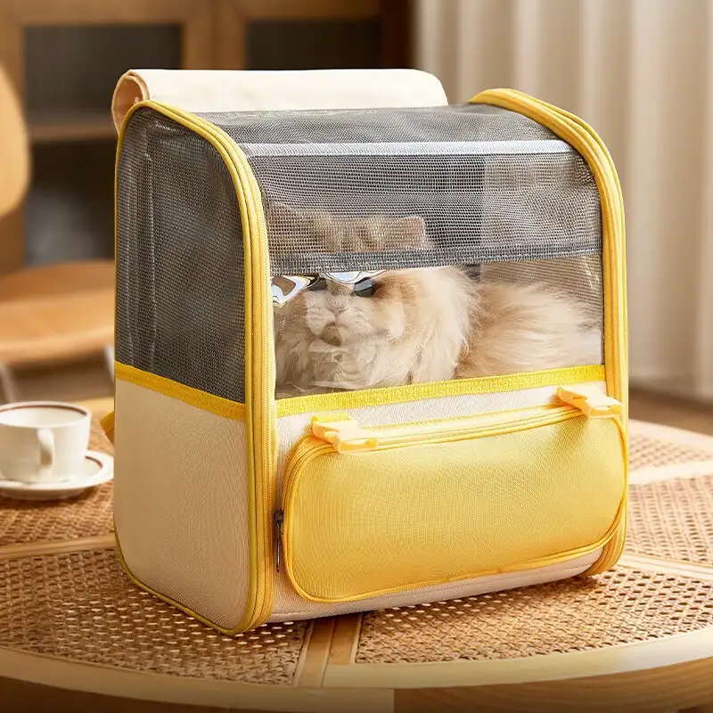 Sac à dos transporteur pour chat spacieux et léger avec fenêtre transparente - Image 16