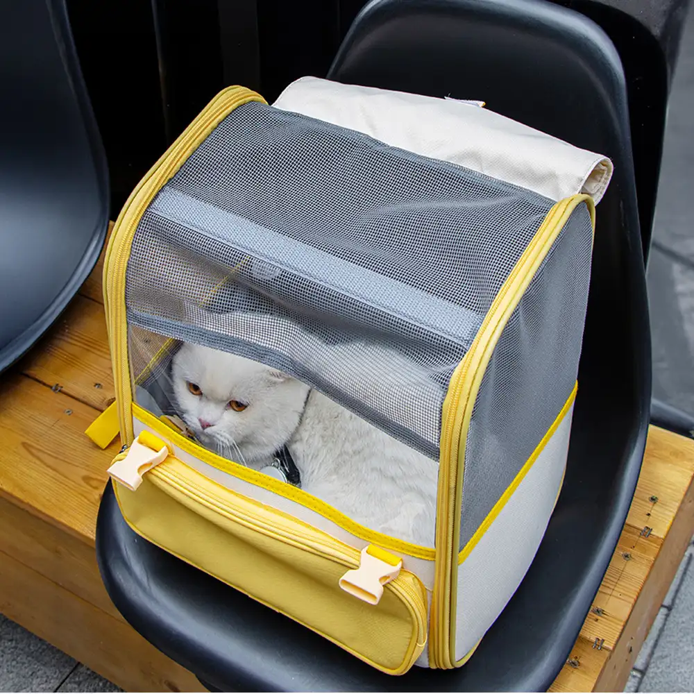 Sac à dos transporteur pour chat spacieux et léger avec fenêtre transparente - Image 17
