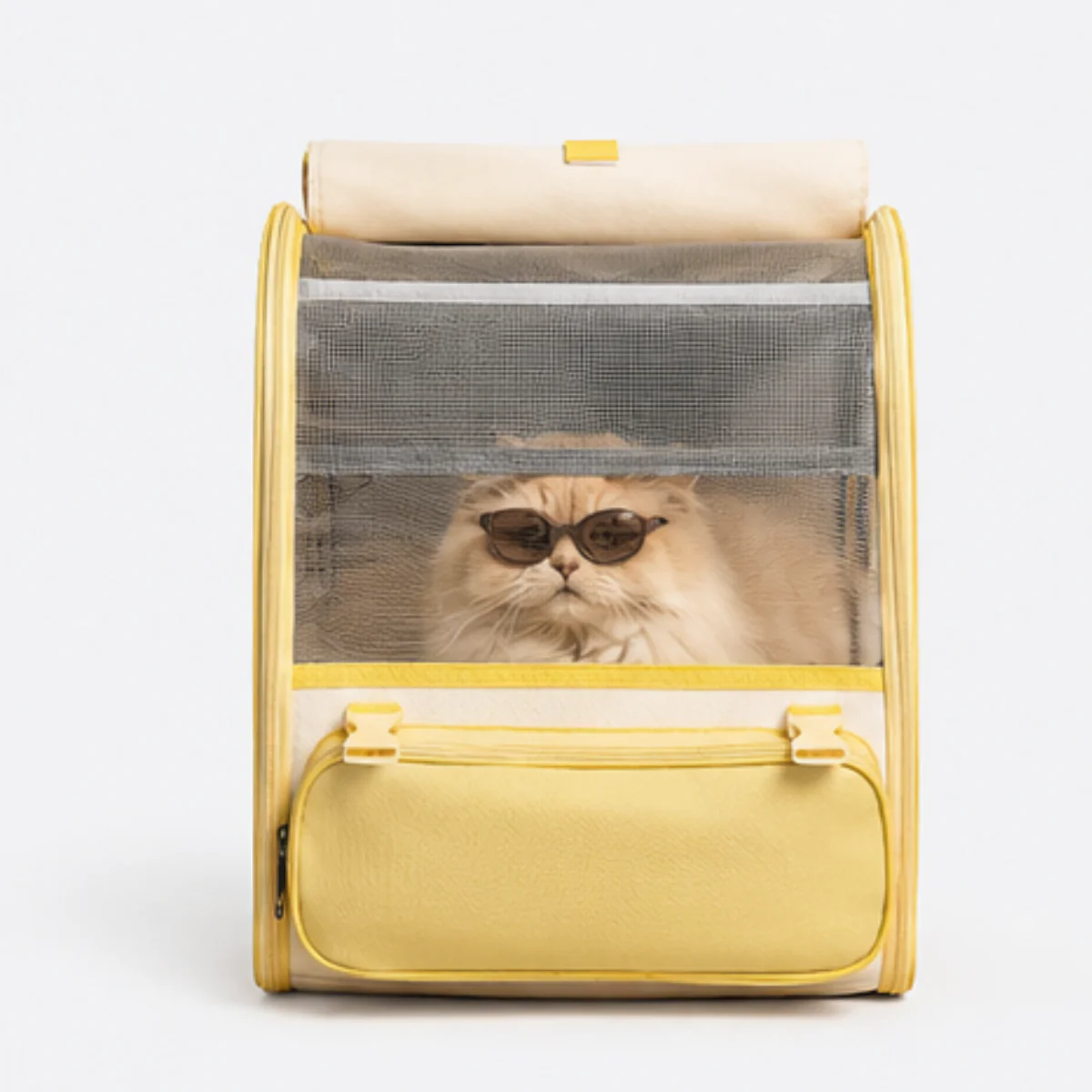 Sac à dos transporteur pour chat spacieux et léger avec fenêtre transparente - Image 5
