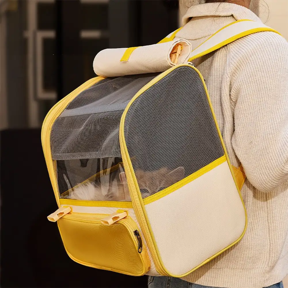 Sac à dos transporteur pour chat spacieux et léger avec fenêtre transparente - Image 8